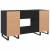 Birou cu raft Stejar negru 140 x 50 x 75 cm Lemn compozit GartenMobel Dekor