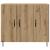 Bufet stejar artizanal 90 x 34 x 80 cm Lemn compozit GartenMobel Dekor