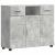 Bufet cu sertar Gri beton 88.5 x 30.5 x 73 cm Lemn compozit GartenMobel Dekor