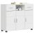 Bufet Alb foarte lucios 88.5 x 30.5 x 73 cm Lemn compozit GartenMobel Dekor