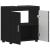 Cabinet pentru chiuvetă de baie cu ușă Negru 60 x 34 x 63 cm GartenMobel Dekor
