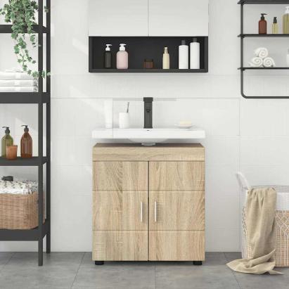 Cabinet pentru chiuvetă de baie Stejar sonoma 60 x 34 x 63 cm GartenMobel Dekor