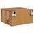Dulap de noapte Lemn vechi 35 x 35 x 20 cm Lemn compozit GartenMobel Dekor