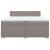 Pat box spring cu saltea, gri taupe, 200x200 cm, textil GartenMobel Dekor