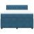 Pat box spring cu saltea, albastru, 160x200 cm, catifea GartenMobel Dekor