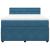 Pat box spring cu saltea, albastru, 160x200 cm, catifea GartenMobel Dekor