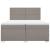 Pat box spring cu saltea, gri taupe, 200x200 cm, textil GartenMobel Dekor
