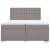 Pat box spring cu saltea, gri taupe, 200x200 cm, textil GartenMobel Dekor