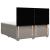 Pat box spring cu saltea, gri taupe, 200x200 cm, textil GartenMobel Dekor