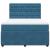 Pat box spring cu saltea, albastru închis, 160x200 cm, catifea GartenMobel Dekor