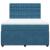 Pat box spring cu saltea, albastru închis, 160x200 cm, catifea GartenMobel Dekor