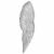 Sculptură cu Aripi Argintiu 17 x 5 x 59 cm Aluminiu GartenMobel Dekor