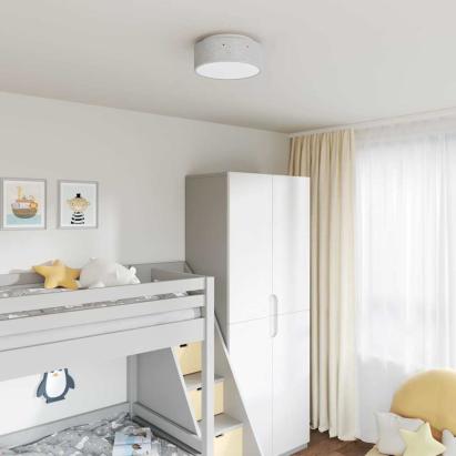Lampă de tavă Gri 30 x 13.5 cm țesătură GartenMobel Dekor