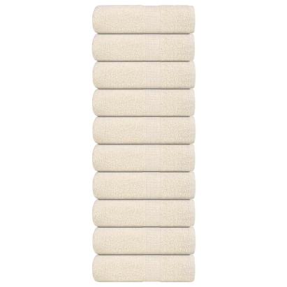 Prosoape pentru oaspeți 10 buc crem 360 g/m² 100% bumbac GartenMobel Dekor