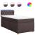 Pat box spring cu saltea, maro închis, 80x200 cm, textil GartenMobel Dekor