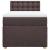 Pat box spring cu saltea, maro închis, 80x200 cm, textil GartenMobel Dekor
