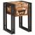 Măsuță laterală 30 x 30 x 40 cm Lemn reciclat solid și metal GartenMobel Dekor