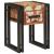Măsuță laterală 30 x 30 x 40 cm Lemn reciclat solid și metal GartenMobel Dekor