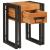 Măsuță laterală 30 x 30 x 40 cm Lemn solid de acacia și metal GartenMobel Dekor