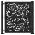 Poarta de gradina neagra 105x106 cm design flacara din otel GartenMobel Dekor