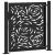 Poarta de gradina neagra 105x106 cm design flacara din otel GartenMobel Dekor