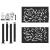 Poarta de gradina neagra 105x106 cm design flacara din otel GartenMobel Dekor