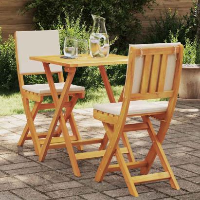 Set bistro 3 pcs Maro lemn masiv de acacia GartenMobel Dekor