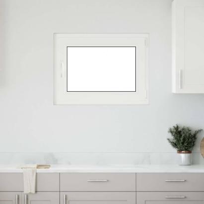 Fereastră de subsol „RISOR” 80x50 cm oscilo-batantă DIN dreapta, albă GartenMobel Dekor