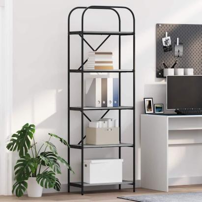 Raft pentru cărți sonoma gri 60 x 30 x 183 cm Lemn compozit GartenMobel Dekor