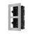 Suport montaj videointerfon modular Hikvision DS-KD-ACF2/S, 2 module, panou inox, cutie incastrata plastic SafetyGuard Surveillance