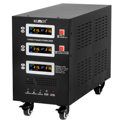 Stabilizator de Tensiune cu Servomotor Trifazat 10000 VA Kemot PROAVR-10K Tensiune Intrare 380V ±10%, Iesire 380V ±1%, Putere 10000 VA SafetyGuard Surveillance