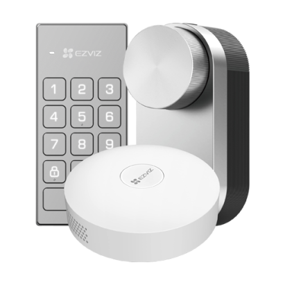 Kit incuietoare inteligenta cu hub pentru conexiune internet inclus si scenarii smart - EZVIZ CS-DL01/DL01CP/A3 SafetyGuard Surveillance
