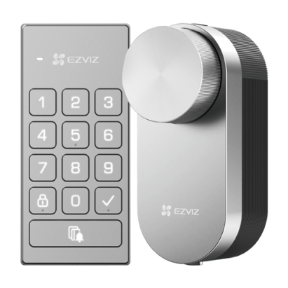 Incuietoare inteligenta cu tastatura multifunctionala, inchidere automata, alerta usa deschisa - EZVIZ CS-DL01/DL01CP SafetyGuard Surveillance