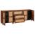 Set de bufet 3 pcs Maro 180 x 33 x 75 cm Lemn masiv de mango GartenMobel Dekor