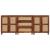 Set de bufet 3 pcs Maro 180 x 33 x 75 cm Lemn masiv de mango GartenMobel Dekor