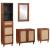 Mobilier pentru baie cu sertar Pe perete 4 pcs 38 x 33 x 160 cm GartenMobel Dekor