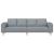 Set de canapea Gri deschis țesătură GartenMobel Dekor