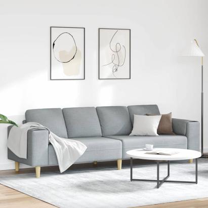 Set de canapea Gri deschis țesătură GartenMobel Dekor