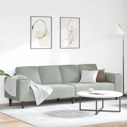 Set de canapea Gri deschis Catifea GartenMobel Dekor