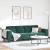 Set de canapea Verde închis Catifea GartenMobel Dekor