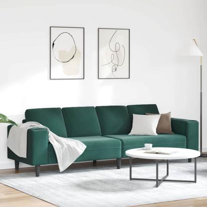 Set de canapea Verde închis Catifea GartenMobel Dekor
