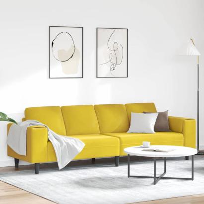 Set de canapea Galben Catifea GartenMobel Dekor