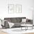 Sofa din material textil Gri deschis 208 cm Țesătură de catifea GartenMobel Dekor