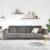Sofa din material textil Gri deschis 208 cm Țesătură de catifea GartenMobel Dekor