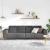 Sofa din material textil cu pernă Gri închis Țesătură de catifea GartenMobel Dekor