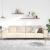 Sofa din material textil cu pernă Crem 208 cm Țesătură de catifea GartenMobel Dekor