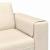 Sofa din material textil cu pernă Crem 208 cm Țesătură de catifea GartenMobel Dekor