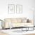 Sofa din material textil cu pernă Crem 208 cm Țesătură de catifea GartenMobel Dekor