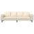 Sofa din material textil cu pernă Crem 208 cm Țesătură de catifea GartenMobel Dekor