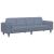 Sofa din material textil cu pernă albastru 208 cm Țesătură de catifea GartenMobel Dekor